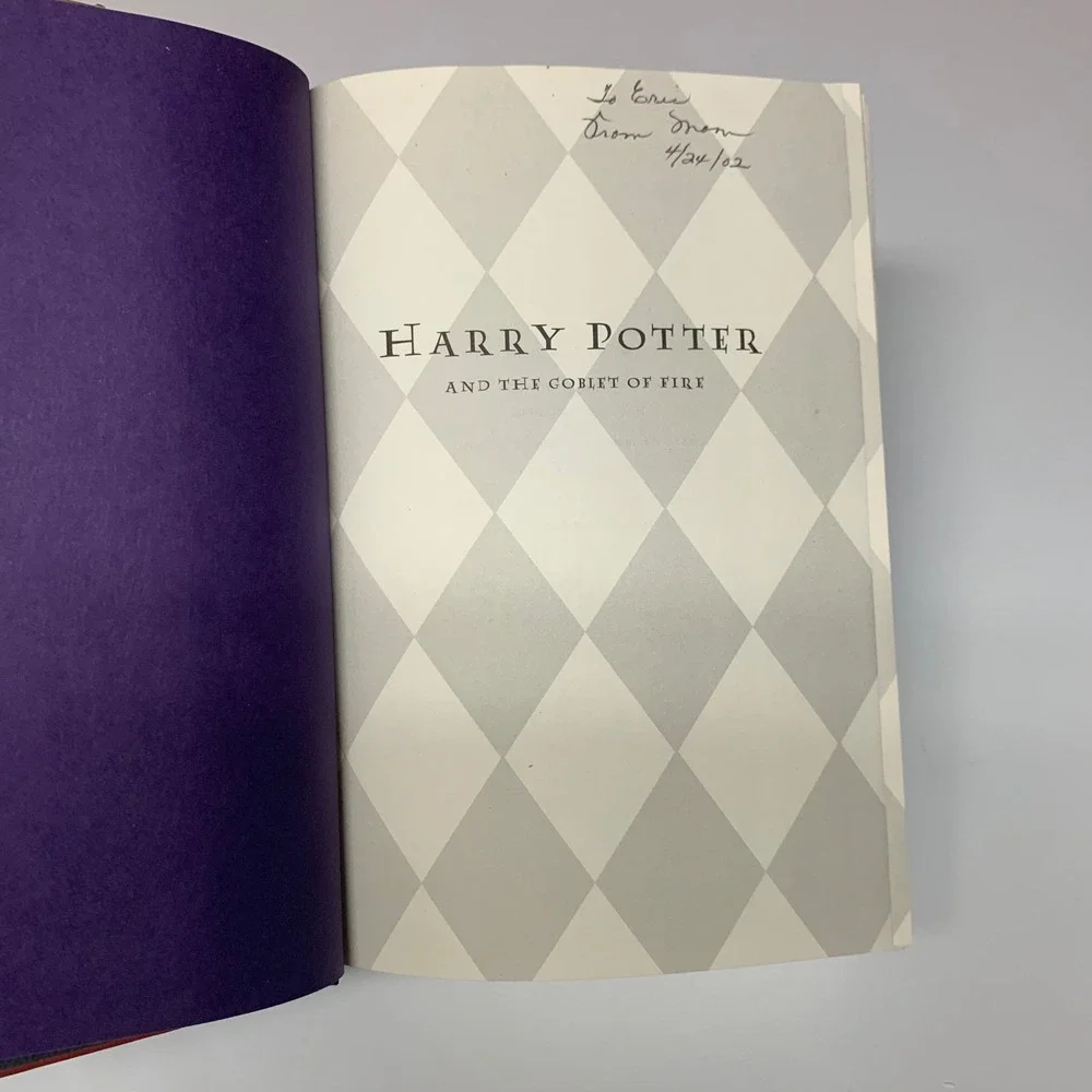 VTG Harry Potter Goblet‎ of Fire HC 2000 1st American Ed 26th Printing w/ DJ Y2K